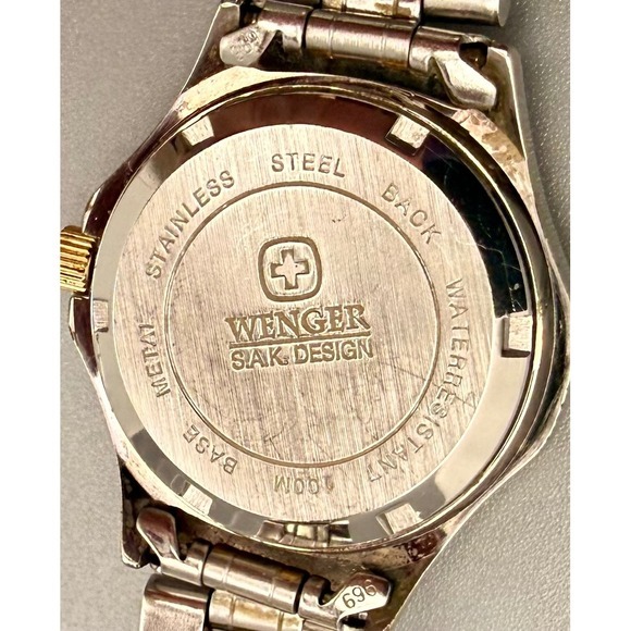 Wenger Swiss Made SAK Design Two Tone Watch Date 29mm‎ New Battery main image 7